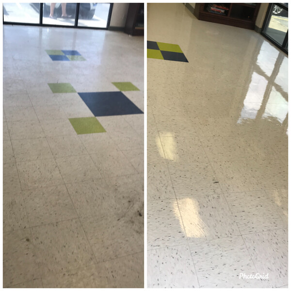 Before & After Floor Stripping & Waxing in Belmont, NC (1)