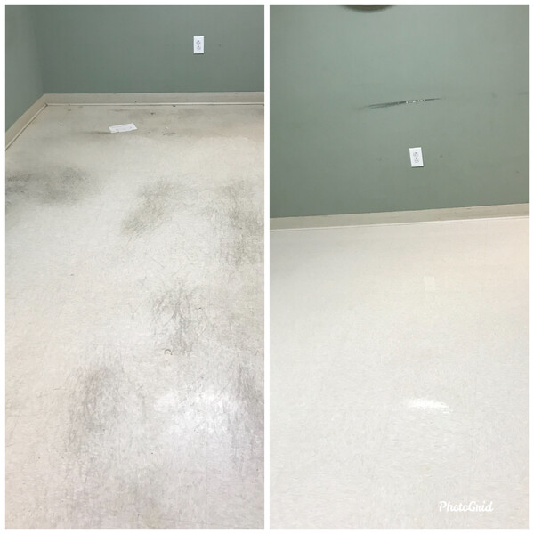 Before & After Floor Stripping & Waxing in Mount Vernon, NC (1)